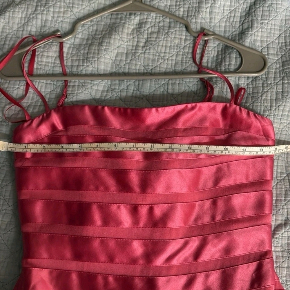 BCBGMaxAzria Pink Silk Drop Waist Dress - Picture 7 of 11